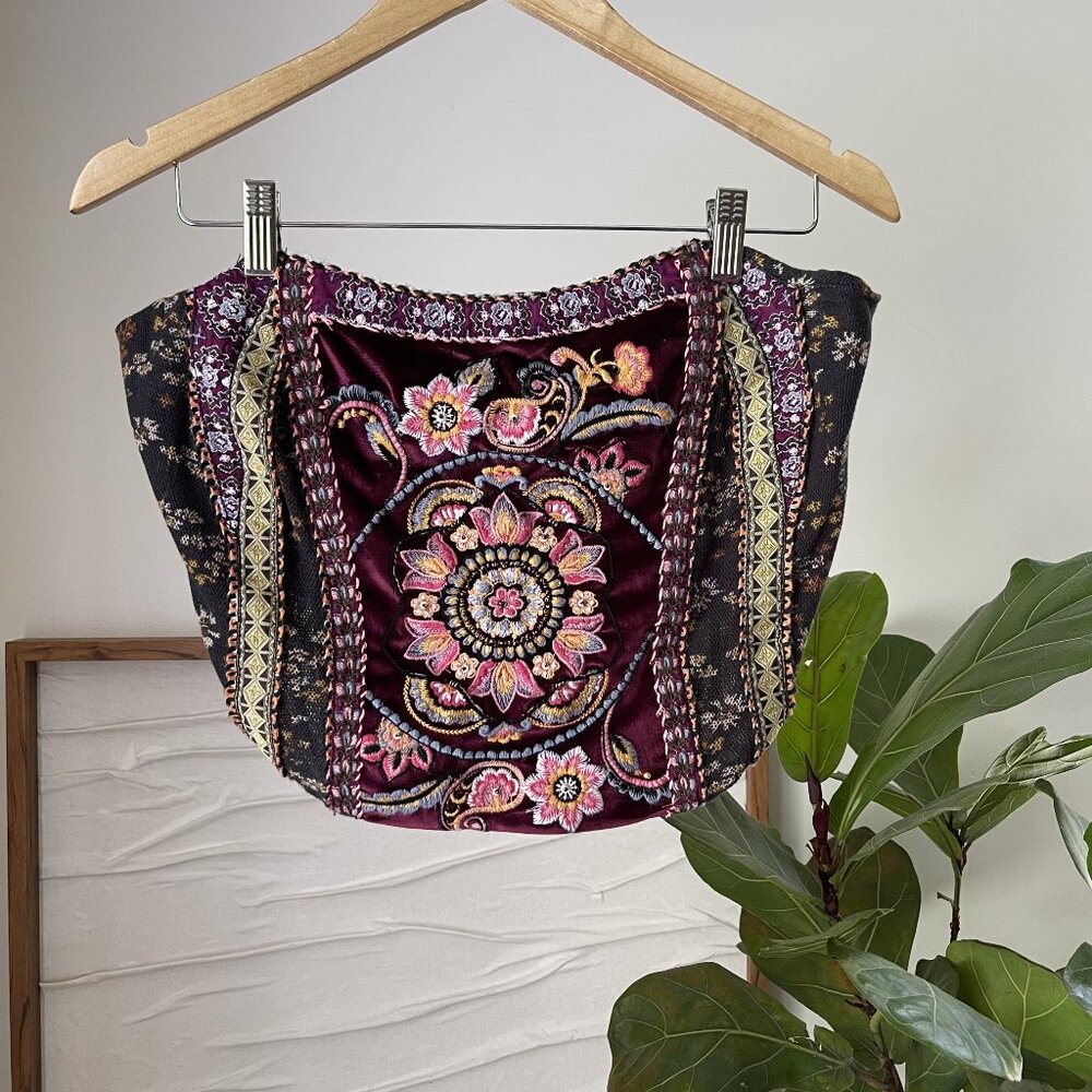 Women's FREE PEOPLE Eleni Embroidered Tube Top Size XL - Picture 2 of 4